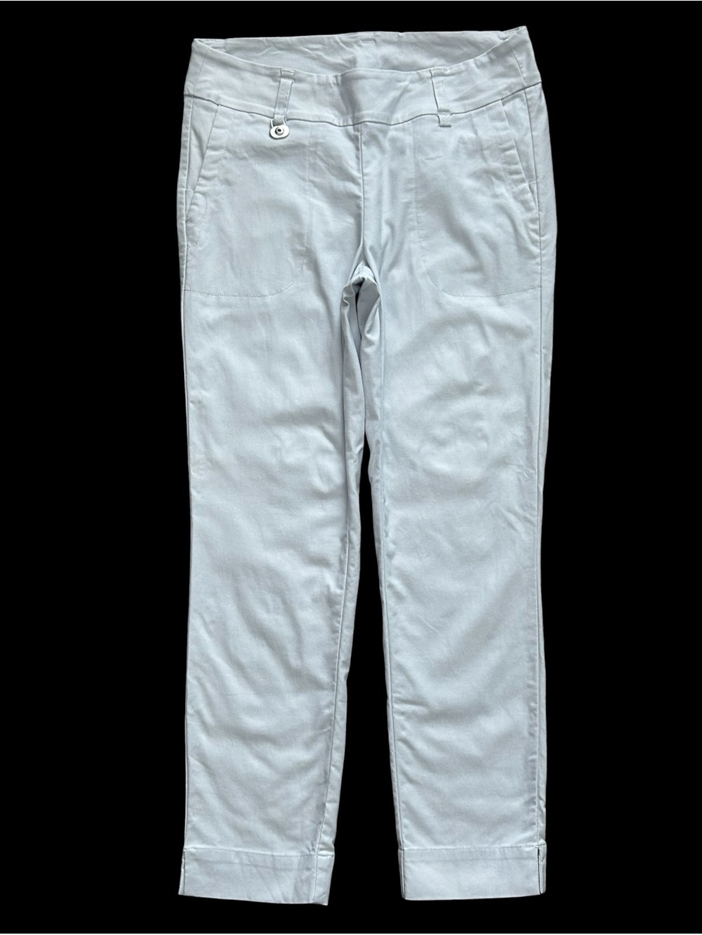Daily Sports Sweden White Stretch Golf Pants Womens Size 10 Straight Leg